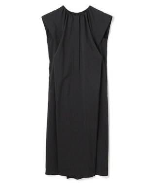 BEIGE， 【洗える/接触冷感/速乾/UVケア対応】BATEAU / フレンチスリーブAラインタックワンピース Black