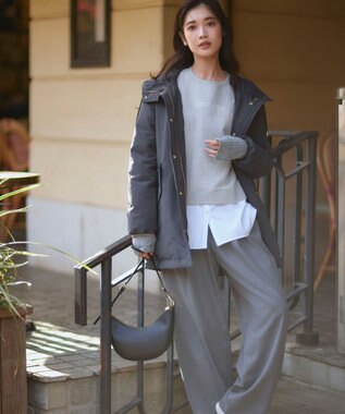 23区 S ナチュラルストレッチサキソニー バレル パンツ グレー系