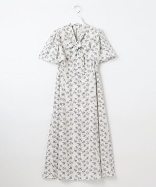 【洗える】フラワープリント クラシカル ワンピース