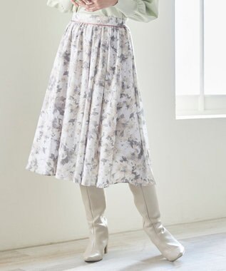 洗える】フラワープリントギャザー スカート / Feroux | ファッション