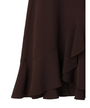 earth music&ecology ラッフルフリルイレヘムスカート Brown