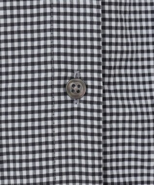 J.PRESS LADIES 【洗える】バイカラーギンガム&ストライプ ブラウス ネイビー系3