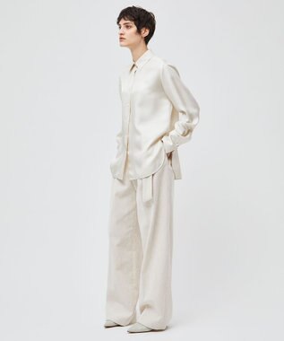 BEIGE， 【洗える】LISERONS / シルクシャツブラウス Ecru