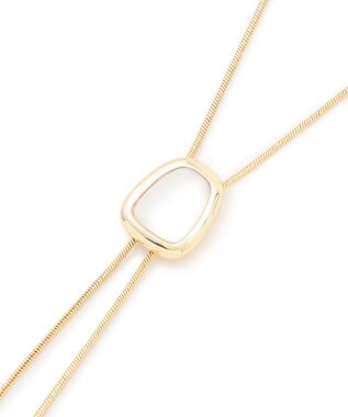 23区 シェルパーツ ラリエット ネックレス ゴールド系