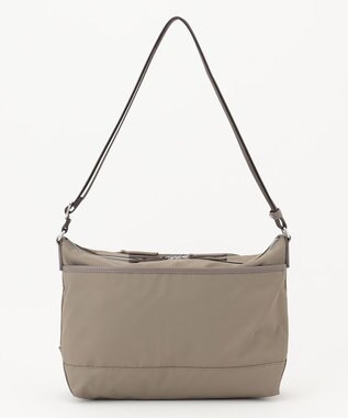 Y'SACCS ナイロン×リサイクルレザー　コンビマルチショルダー グレージュ