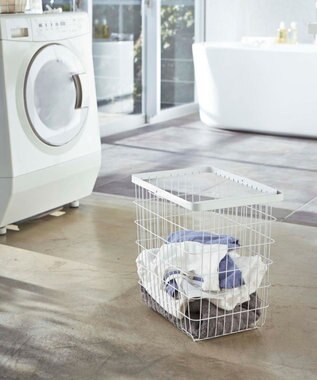 ランドリーワゴン+バスケット タワー ホワイト / tower | ファッション