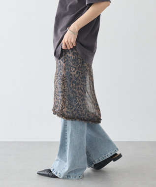 earth music&ecology 【WEB限定】レイヤードスカート(Short) Leopard