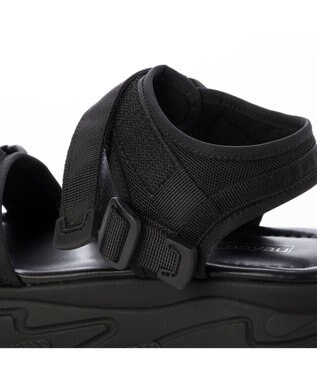 MODE ET JACOMO <noyau>トリプルベルクロ厚底スポーツサンダル ブラック