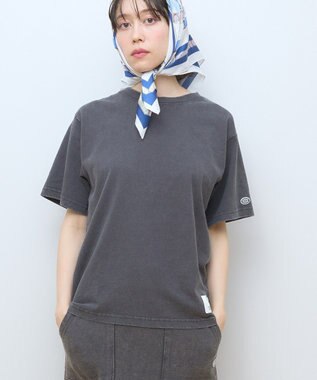 AMERICAN HOLIC DISCUS パウダーブリーチ加工Tシャツ Charcoal Gray