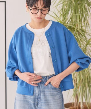 AMERICAN HOLIC ポンチクルーネックカーディガン Blue