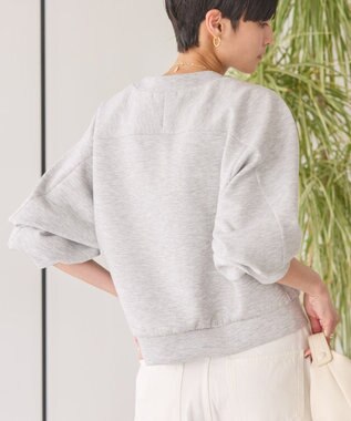 AMERICAN HOLIC ポンチクルーネックカーディガン Gray Mixture