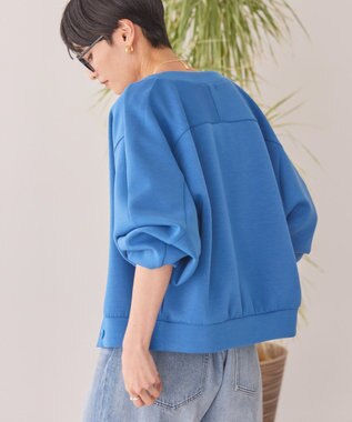 AMERICAN HOLIC ポンチクルーネックカーディガン Blue