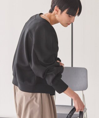 AMERICAN HOLIC ポンチクルーネックカーディガン Black