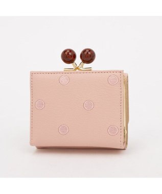 UNBILLION ペルケ perche / アクリル玉三つ折りミニサイフ ライトピンクドット