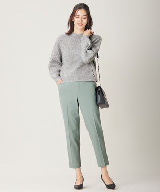 ANY SIS 【洗える】袖ケーブルショート ニット グレー