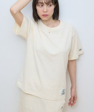 AMERICAN HOLIC DISCUS パウダーブリーチ加工Tシャツ Ivory