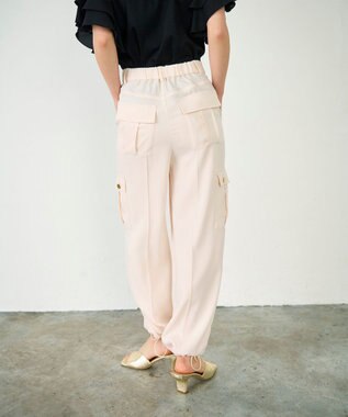 GRACE CONTINENTAL バックサテンカーゴパンツ キナリ