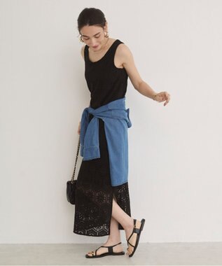 WEGO 【ANGIE VINTAGE】クロシェレースセットワンピース ブラック