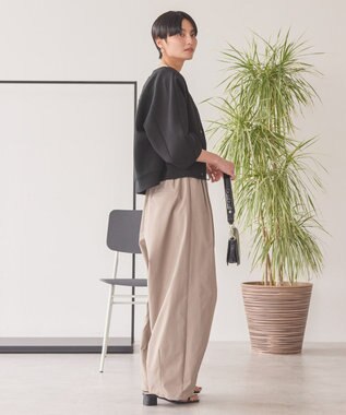 AMERICAN HOLIC ポンチクルーネックカーディガン Black