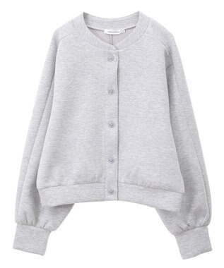 AMERICAN HOLIC ポンチクルーネックカーディガン Gray Mixture