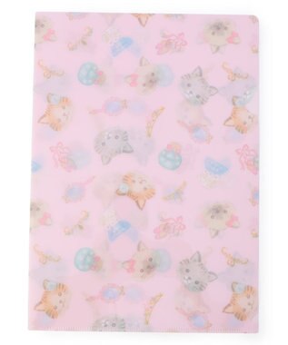 Chacott Catクリアファイル ロイヤルピンク