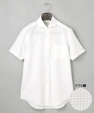 GOTAIRIKU 春夏向け/カラミ織【形態安定】SUMMERPREMIUMPLEATS_セミワイドカラー 半袖ドレスシャツ(26年限定モデル)