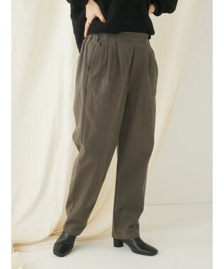 CRAFT STANDARD BOUTIQUE 綿ピーチ綺麗シルエットパンツ Charcoal Gray