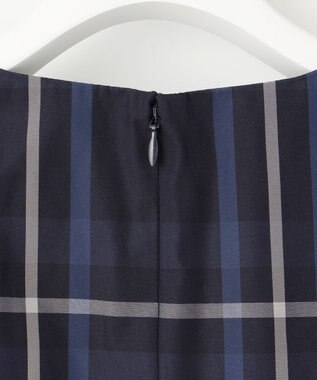 J.PRESS LADIES 【洗える】2/2綾 メモリーチェック ワンピース ネイビー系3