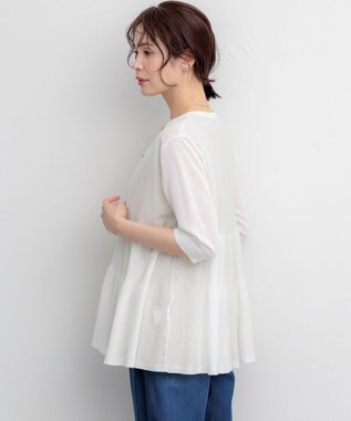 組曲 L 【先行予約】シアーニット　ティアードカーディガン オフ系