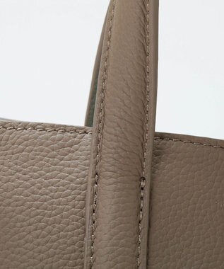 TOPKAPI 【Breath TOPKAPI】DUAL デュアル シュリンクレザー バイカラー トートバッグ チャーム付き グレージュ