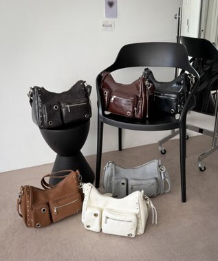 WEGO BIGハトメ2wayショルダー キャメル