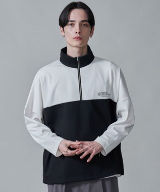 WEGO ドルマンポンチハーフZIPT（LS） ホワイト