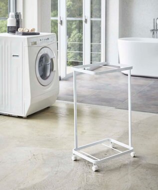 tower ランドリーワゴン+バスケット タワー ホワイト ホワイト