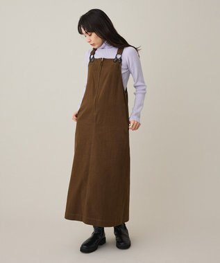 CRAFT STANDARD BOUTIQUE フロントジップジャンパースカート Brown