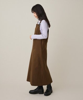 CRAFT STANDARD BOUTIQUE フロントジップジャンパースカート Brown