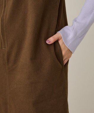 CRAFT STANDARD BOUTIQUE フロントジップジャンパースカート Brown