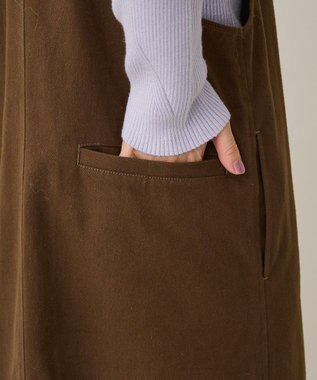 CRAFT STANDARD BOUTIQUE フロントジップジャンパースカート Brown