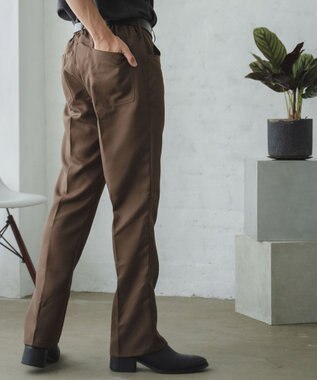 WEGO セミフレアスラックス ブラウン