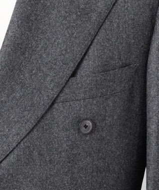 GOTAIRIKU 【CANONICO】サキソニー Super 120's ダブルブレストスーツ グレー系