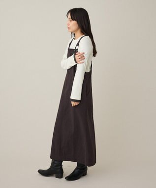 CRAFT STANDARD BOUTIQUE フロントジップジャンパースカート Charcoal Gray