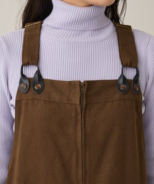 CRAFT STANDARD BOUTIQUE フロントジップジャンパースカート Brown