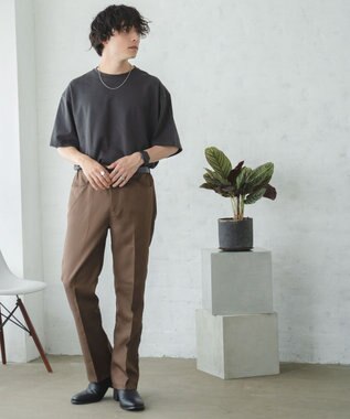 WEGO セミフレアスラックス ブラウン