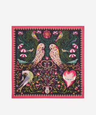 LIBERTY. ストールン ハート シルクスカーフ 45 ピンク