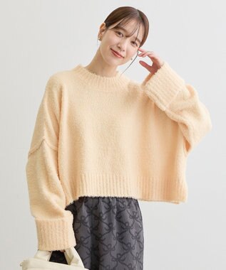 Green Parks ・Ｐｅｔｉｔ　Ｆｌｅｕｒ　ブークレワイドニット Yellow