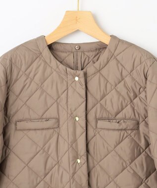 組曲 【洗える・中綿】2WAYキルト コート ベージュ系