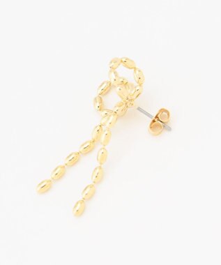 ANY 【WEB限定】リボンピアス（両耳用） ライトゴールド