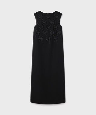 GRACE CONTINENTAL リボンモチーフドレス ブラック