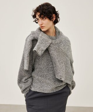 BEIGE， 【洗える】MARRONNIERS / ラメテープヤーンカーディガン Silver