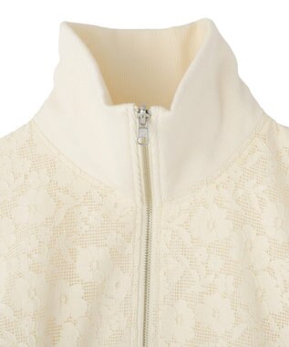 earth music&ecology 【WEB・一部店舗限定】レースリバーシブルブルゾン Ivory