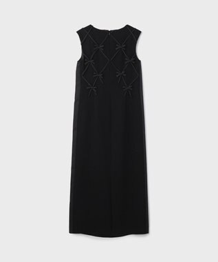 GRACE CONTINENTAL リボンモチーフドレス ブラック